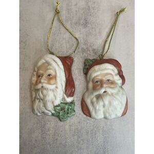 Vtg 1987 Enesco John Grossman Santa Clause Porcelain Ornaments The Gifted Line